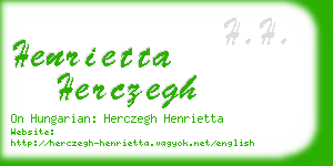 henrietta herczegh business card